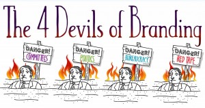 The 4 Devils of Branding Illustrated