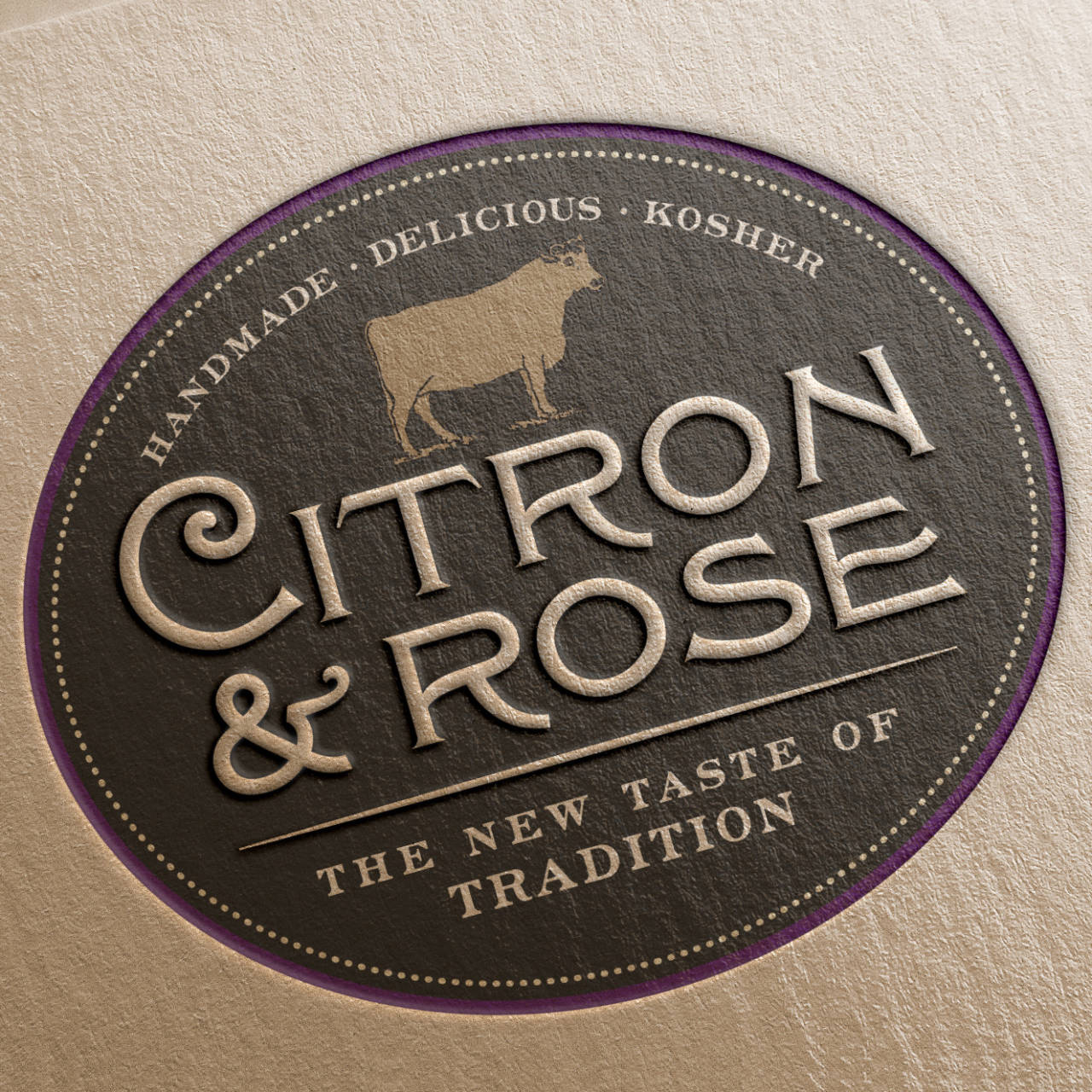 Branding Secrets: The Citron and Rose Logo Letterpressed